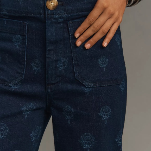 The Colette Cropped Wide-Leg Jeans by Maeve NWT 26 SHU Print - Picture 3 of 10